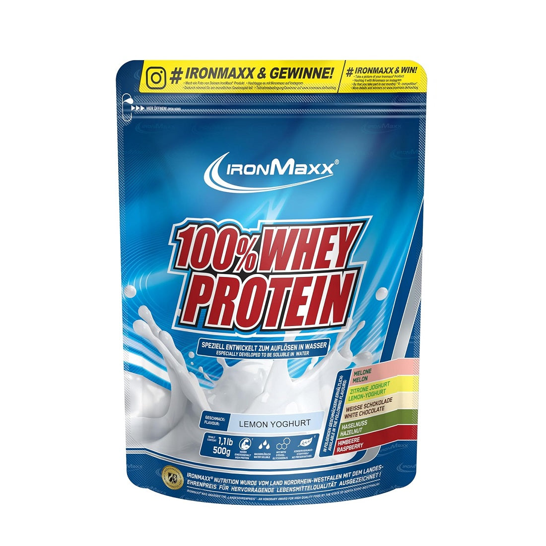 IronMaxx 100% Whey Protein sachet de 500g