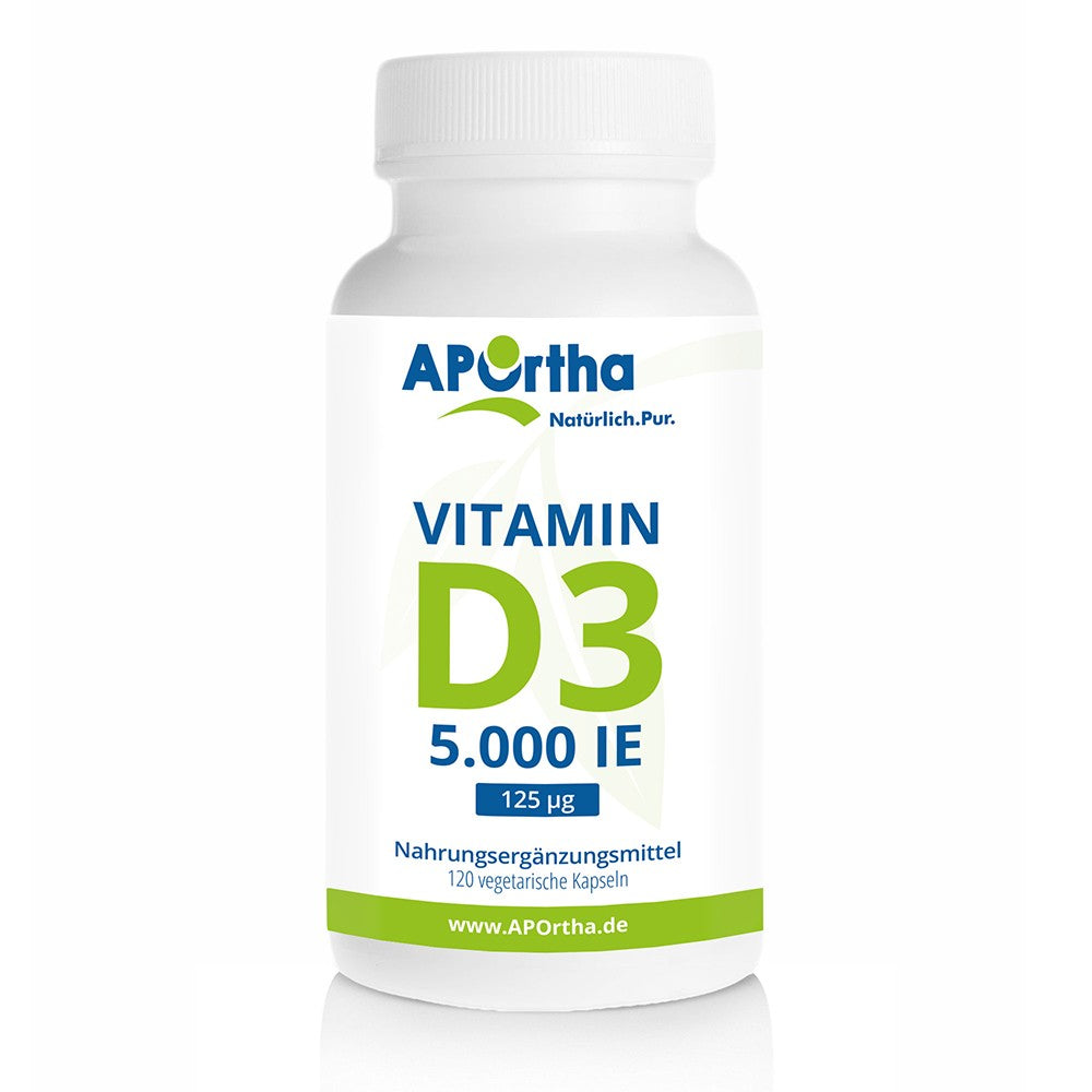 APOrtha Vitamin D3 5.000 I.E., 120 vegetarische Kapseln