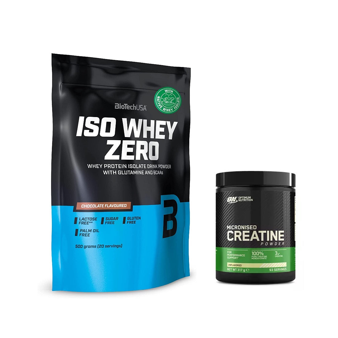 BioTech Iso Whey Zero 500g + Creatin Pulver Bundle