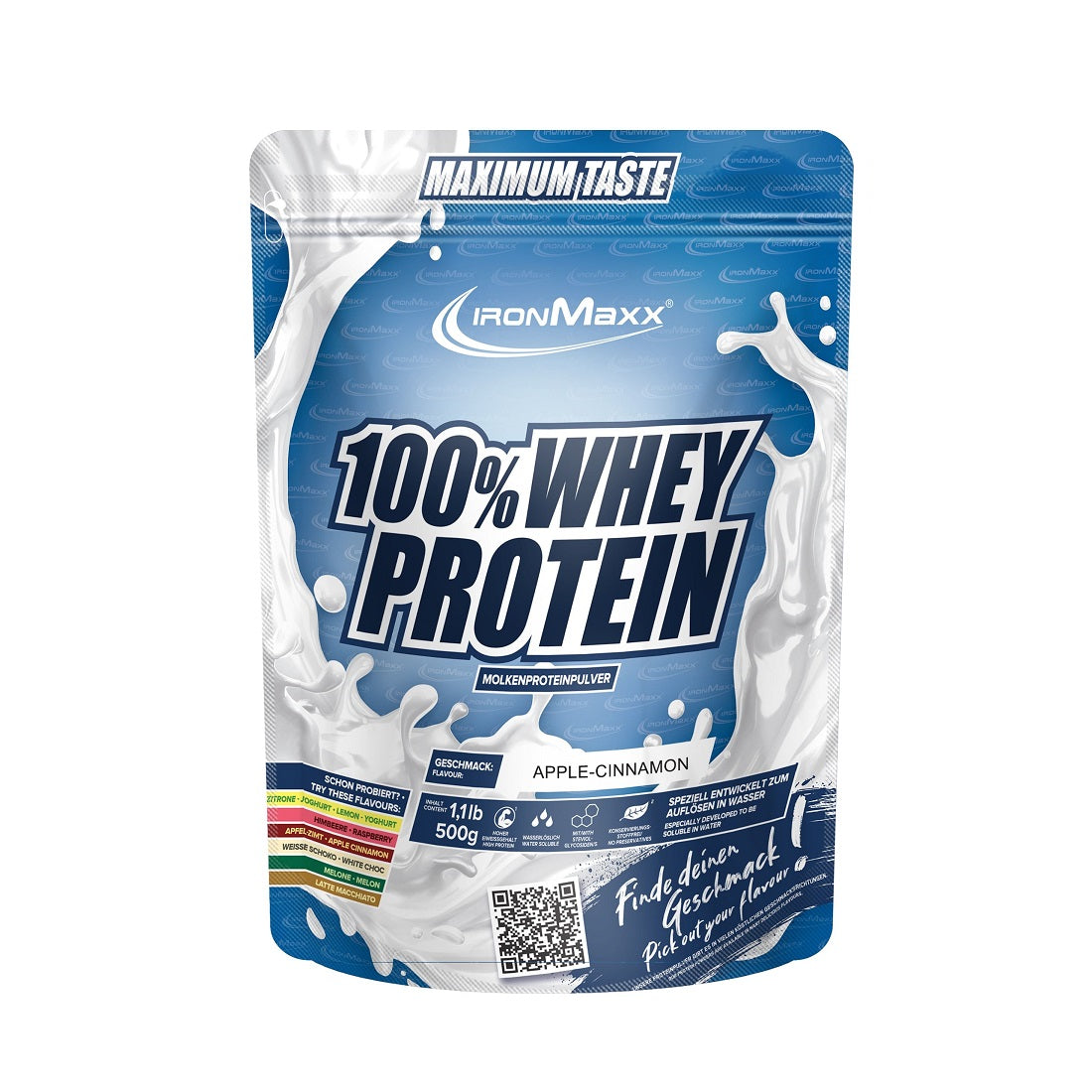 IronMaxx 100% Whey Protein sachet de 500g