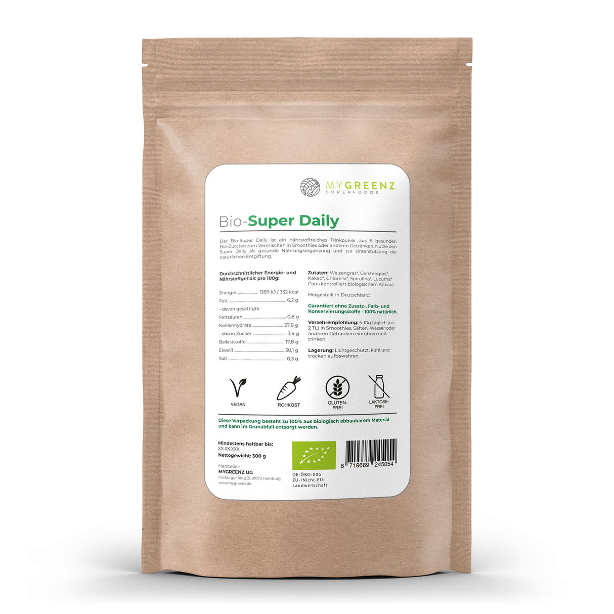 MyGreenz Super Quotidien Bio 300g