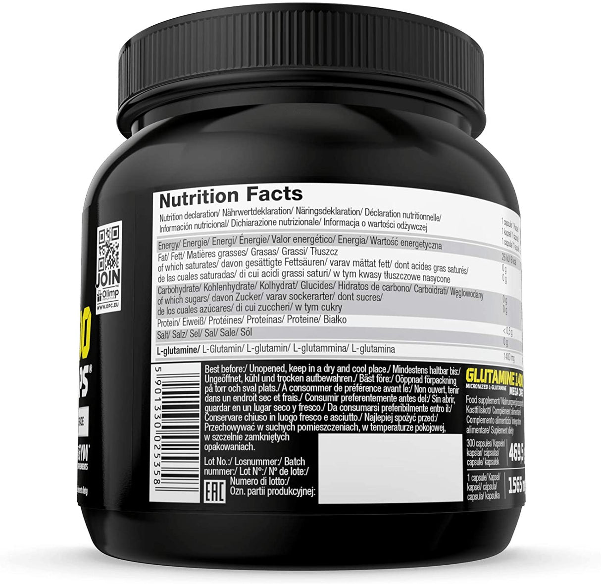 Olimp L-Glutamine Méga Caps 300 Gélules 