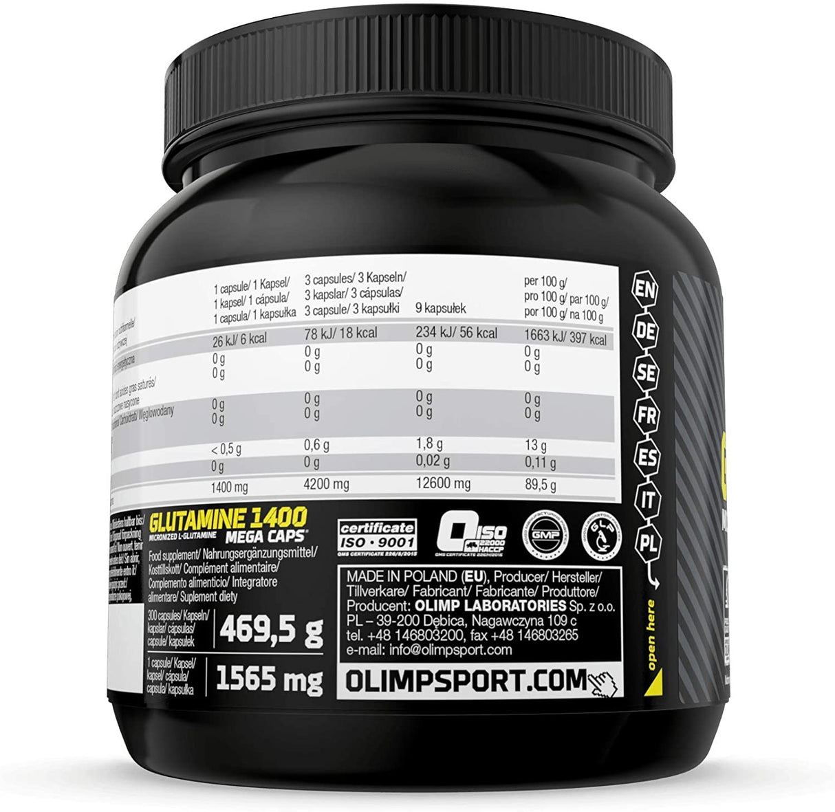 Olimp L-Glutamine Méga Caps 300 Gélules 