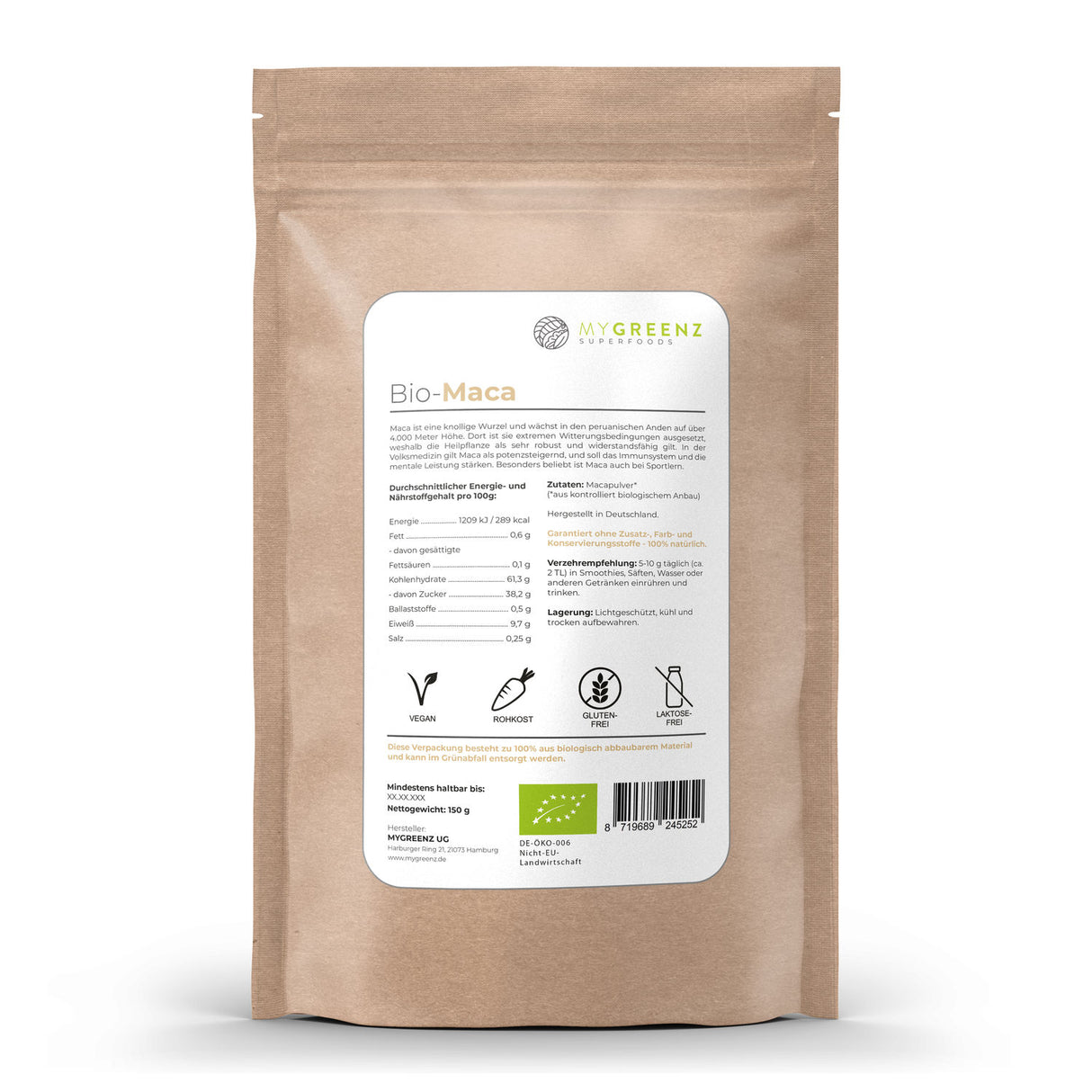 MyGreenz Maca Bio 150g